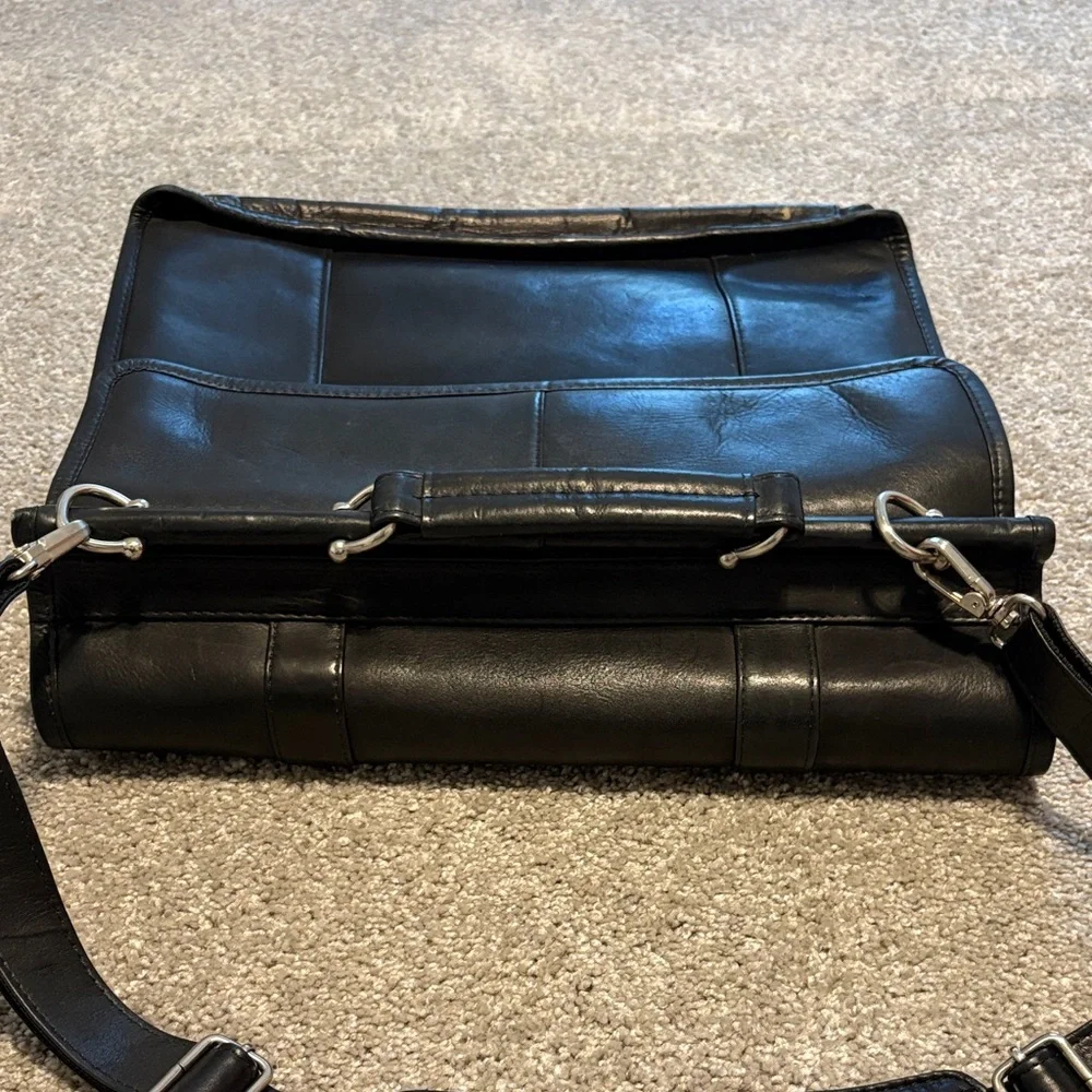 Elegant Black Leather Briefcase for Men